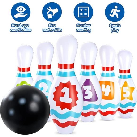 Giant Inflatable Bowling Set for Kids and Adults, Christmas Birthday Party Games - Picture 7 of 7